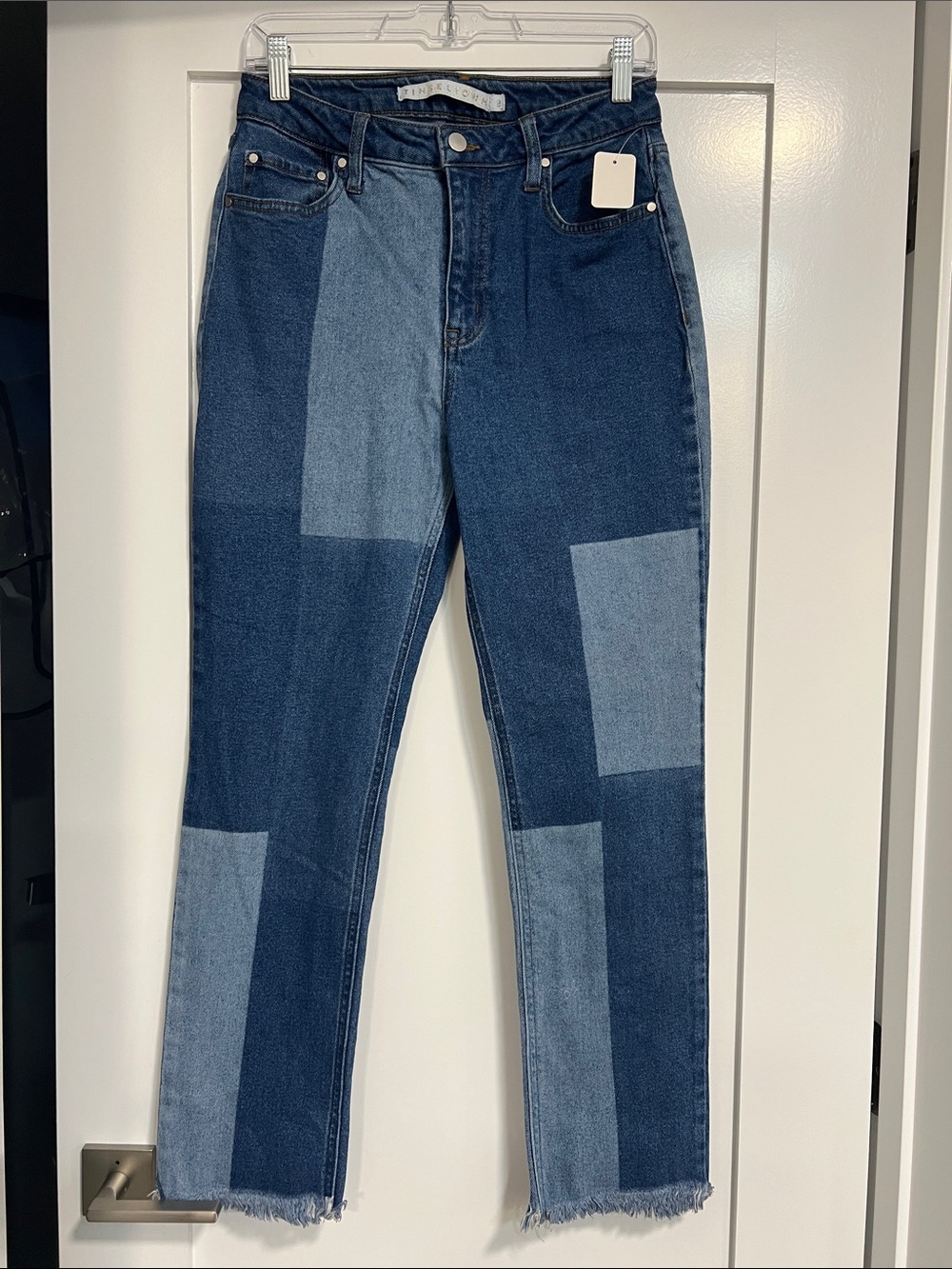 Women’s Patchwork Two-Tone Blue Jeans